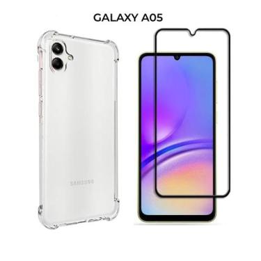 Imagem de Kit Para Samsung Galaxy A05 Capa Case + Pelicula 3D Vidro Temperado - 