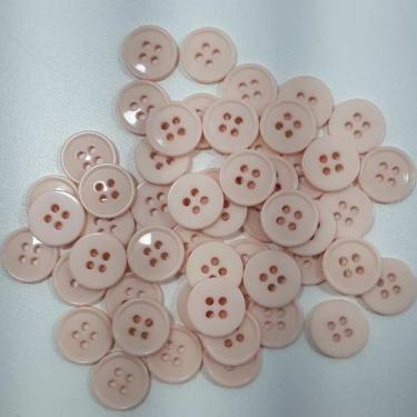 Imagem de Botões 4 Furos Brilhante Plástico ABS Salmão 12mm 44184 Botao decorati