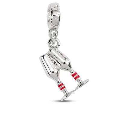 Imagem de Berloque Pingente Taça de Champagne Prata Pandora ou Vivara - Moda Do 