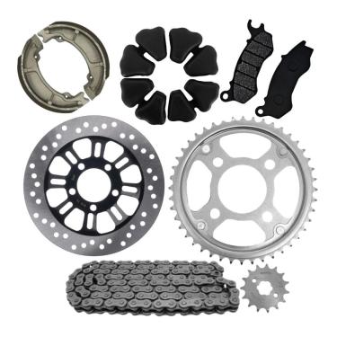 Imagem de Kit Relação Titan Fan 150 160 Cbs Pastilha Lona Disco Freio