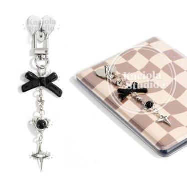 Imagem de Kaciola Correntes de berloque para Kindle, pingente de laço preto fofo e-reader pulseiras de telefone acessórios presente para leitores amantes de livros mulheres homens, pingentes compatíveis com