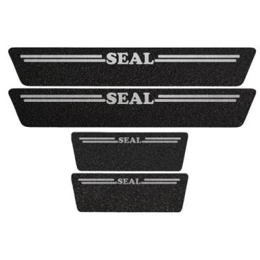 Imagem de Kit Soleira Protetora Porta Premium Aço Escovado PVC - Seal - Jhow Ade