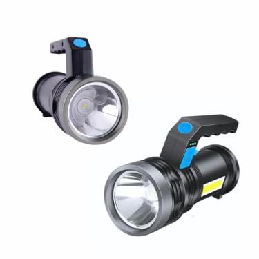 Imagem de Lanterna LED Holofote Longo Alcance Recarregavel Super Potente Farolete USB com COB Resistente à Água para Pesca Sitio Fazenda Segurança Vigia Acampamento - Premium Ezc®
