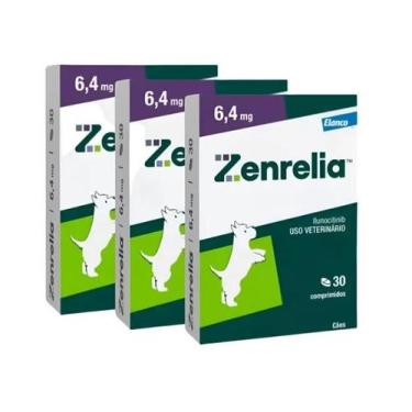 Imagem de 3 Zenrelia 6,4 Mg Dermatológico Para Cães Cão Cachorro - Elanco