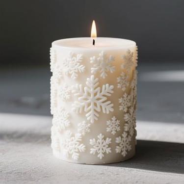 Imagem de Vela cilíndrica de Papai Noel de veado de Natal e molde de resina - moldes de silicone de fundição de resina para decoração de casa e fabricação de velas, molde espiral ondulado