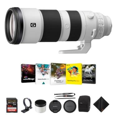 Imagem de Sony Lente OSS FE 200-600 mm f/5.6-6.3 G para E-Mount - Lente teleobjetiva com cartão de memória Extreme PRO UHS-I SDXC de 64 GB, kit de software Corel e pano de limpeza - Pacote essencial