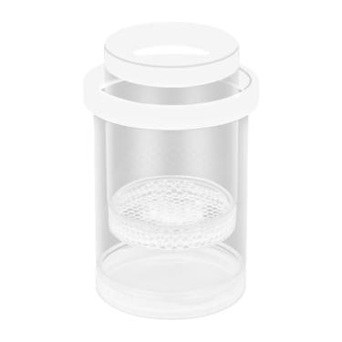 Imagem de MotiveTech Caixa de Reprodução de Aquário para Isolamento de Peixes com Orifícios de Alimentação para Alevinos de Guppy E Peixes-palhaço, Branco