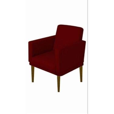 Imagem de Poltrona para sala e quarto Nina Glam New. In-9 Decor. - Vinho