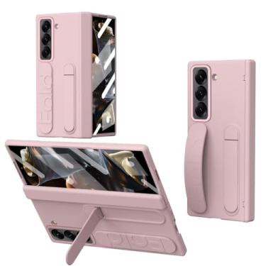 Imagem de AJDJTEN Capa para Samsung Galaxy Z Fold 7 com suporte, alça de dedo, protetor de tela e proteção de lente, alça de mão, proteção de dobradiça, capa de telefone à prova de choque de corpo inteiro para
