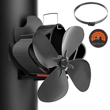 Imagem de Easywave Ventilador de fogão a lenha, ventilador de lareira de tubo magnético, ventilador de lareira alimentado por calor não elétrico, ventilador térmico para fogão a lenha/queimador a gás, motor