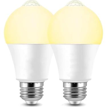 Imagem de Lâmpadas com sensor de movimento, lâmpadas LED do crepúsculo ao amanhecer, A19, 9W (equivalente a 60W) 800 lm, E26 3000K, iluminação interna ativada/desligada automática por movimento, varanda