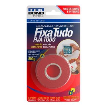 Imagem de Fita Acrílica Dupla Face Exterior 19MM X 2M Blister - Tekbond 21131019