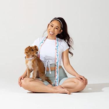 Imagem de Blueberry Style × Jackelyn Ho Variety Magic Box in Mountain Climbing Fun - Coleira macia média para cães, alça elástica de ioga de alta densidade de 1,8 m e faixas elásticas finas para amantes de