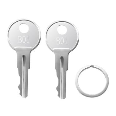 Imagem de INTHVKIL Chaves B01 (2 peças) para caixa de ferramentas Husky e caixas de ferramentas Hudson Dewalt Home Depot, chaves de substituição de caixa de ferramentas pré-cortadas para o código B01