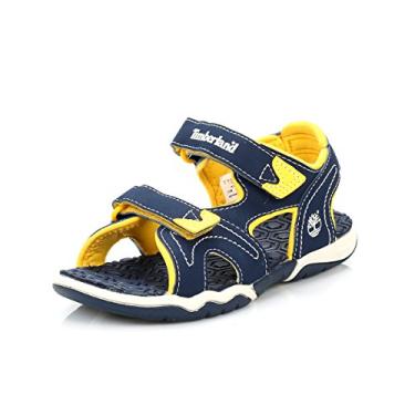 Imagem de Timberland Adventure Seeker 2 unissex para bebês, Azul escuro/amarelo, 16