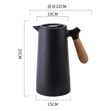 Imagem de 1L de café térmico Carafe Double Walled Vacuum Coffee preto - J-One