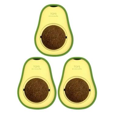 Imagem de 3 Abacate Brinquedo Interativo Gatos Comcatnip Ervas Natural