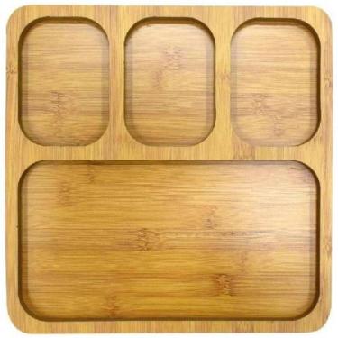 Imagem de Kit 2 Petisqueiras De Mdf Gamelas Bandeja Aperitivos Tábua