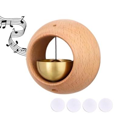 Imagem de Sino de lojista para abertura de porta, campainha magnética de madeira, sino de vento para porta, loja, geladeira, varanda, jardim, entrada, restaurante, escritório, presente de inauguração de casa