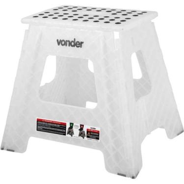 Imagem de Banqueta Plástica Dobrável 360 mm Transparente Vonder