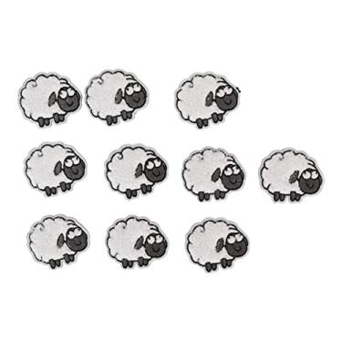 Imagem de RiToEasysports 30% de Formato de Ovelha Bordado de 30% -manchas Fabricas de Ferro Em Aplicações de Roupas para Os Bolsos de Chapéus de Jaquetas, Material de Poliéster, para Projetos de Artesanato Diy