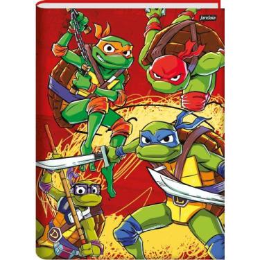 Imagem de Caderno brochura 14 cd 80fls tartarugas ninja 7705625 - JANDAIA, 3