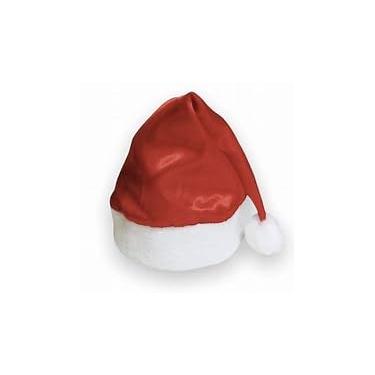 Imagem de Touca Natalina Gorro Papai Noel Para Fantasia De Natal Veludo e Pelucia Com 2 Unidades Com Pompom
