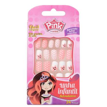 Imagem de Kiss New York Pink Infantil Urso - Unhas Postiças BLZ