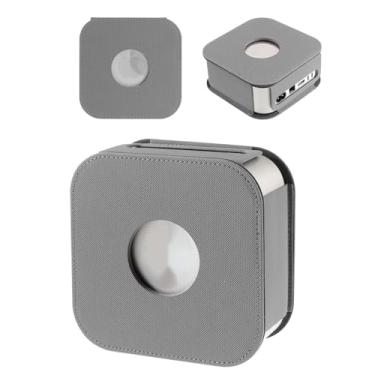 Imagem de Capa para Mac Mini M4 / M4 Pro 2024, capa protetora de couro personalizada compatível com Mac Mini M4 / M4 Pro 2024, à prova de choque, à prova de poeira, à prova d'água, antiarranhões (cinza)