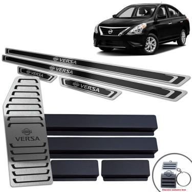 Imagem de Soleiras +Vinil + Descanso Nissan Versa 2015/2020 Preto