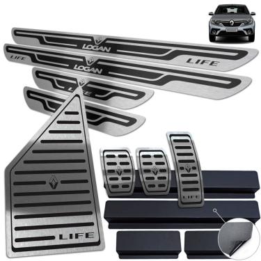 Imagem de Descanso Pedaleira Soleira Renault Logan Life Preto