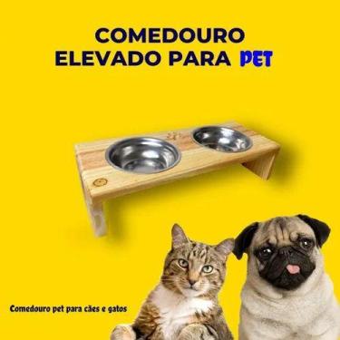 Imagem de Comedouro Elevado Duplo Para Cães e Gatos - Original Color, P