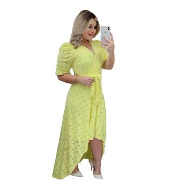 Imagem de Vestido Mullet Malha Lesse elegante e discreto Amarelo - style, G, Ama