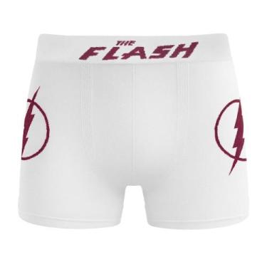 Imagem de Cueca Boxer Altomax DC Flash Infantil - Branco 9-11, Branco, 9