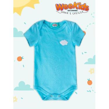 Imagem de Body Azul Nuvenzinha de Manga Curta WeeKids - Suedine 100% Algodão par