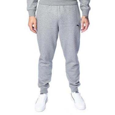 Imagem de Calça Masculina Puma Jogger Leve Logo Bordado Cinza Claro-Masculino