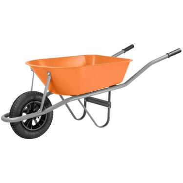 Imagem de Carrinho de Mão, Caçamba Plástica Funda, Tramontina, 55 L, Braço Metálico