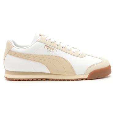 Imagem de PUMA Tênis feminino Roma Shoes, Branco/massa de vidraceiro/amêndoa açucarada, 35