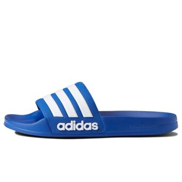 Imagem de adidas Sandália de chuveiro Adilette unissex para adultos, Equipe azul royal/branco/time azul royal, 13
