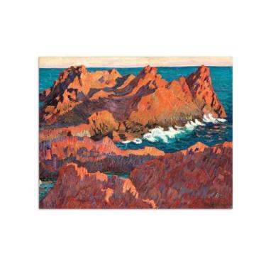Imagem de Armand Guillaumin Famoso Arte de Parede Pôster-Impressões em Tela para sala de estar-Reprodução pinturas(Ilha) 60x80cm Sem Moldura