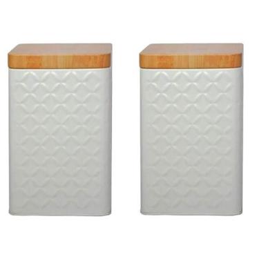 Imagem de Potes Porta Mantimentos Jogo De Lata Em Alumínio 2 Peças - HomeCook, B