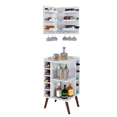 Imagem de Móveis Adega Aparador Canto Parede Barzinho Decoração(Branco)