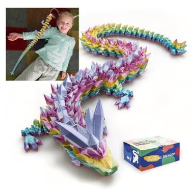 Imagem de Dragon Toy RWSEFK 30 cm, cristal impresso em 3D, dragão arco-íris