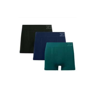 Imagem de Kit 3 cuecas Boxer Zee Rucci sem Costura Masculina Sortidas, GG