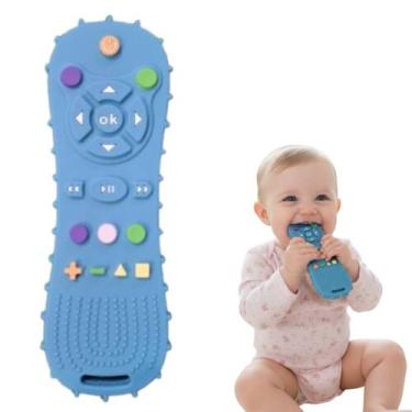 Imagem de Mordedor Aliviar Dentição Controle Remoto Sensorial Bebê infantil maci