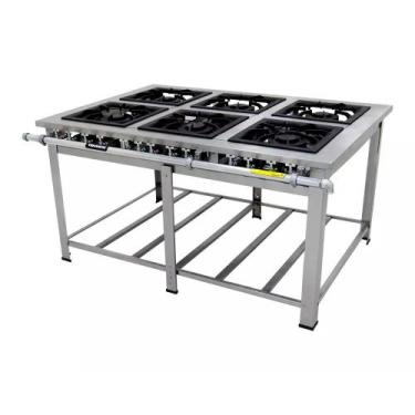 Imagem de Fogão Industrial 6 Bocas Venâncio Baixa Pressão com Espera para Forno 