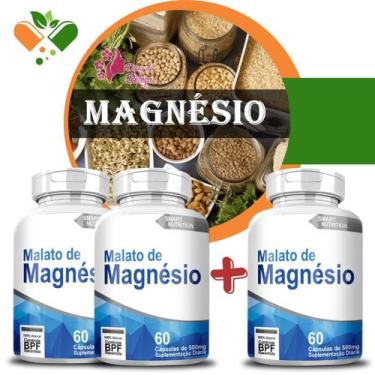 Imagem de Malato De Magnésio 500Mg - Compre 2 Leve 3 - 4Elementos