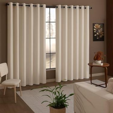 Imagem de Cortina Black-Out Dublada 2,80 x 1,70 m Palha, 100% Poliéster, Bloqueio de Luz e Conforto Térmico, Tecido Duplo Elegante – W Menegatti