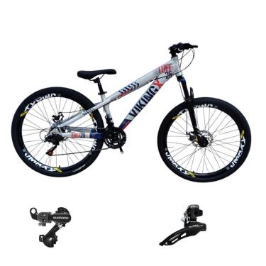 Imagem de Bicicleta 26 VikingX T25 21v Freeride Cambio Traseiro e Dianteiro Shimano Pneu Aro 26 Balão Preto-Unissex