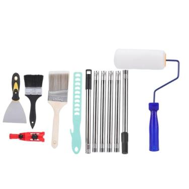 Imagem de Fafeicy Extensor de Pincel de Pintura, Poste de Extensão de Rolo de Pintura, Rolo de 4 Unidades e Braçadeira Universal, para Pintura Sem Esforço Em Tetos, Beirais